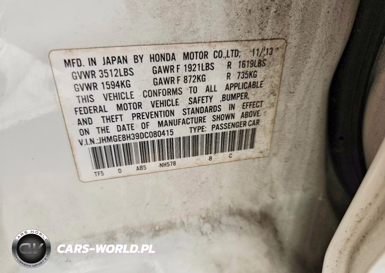 2013 Honda Fit VIN:JHMGE8H39DC080415 - 13