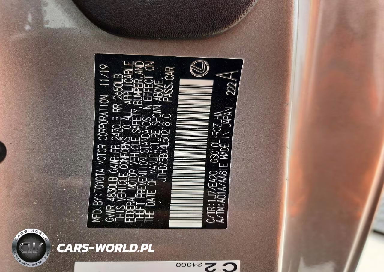 2020 Lexus Rc 350 VIN:JTHDZ5BC4L5021810 - 12