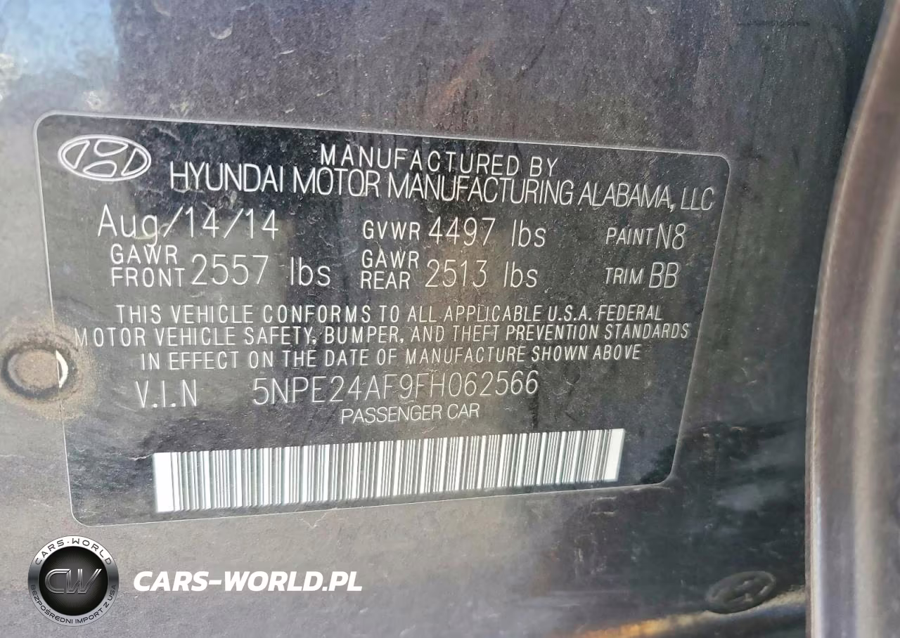2015 Hyundai Sonata VIN:5NPE24AF9FH062566 - 12