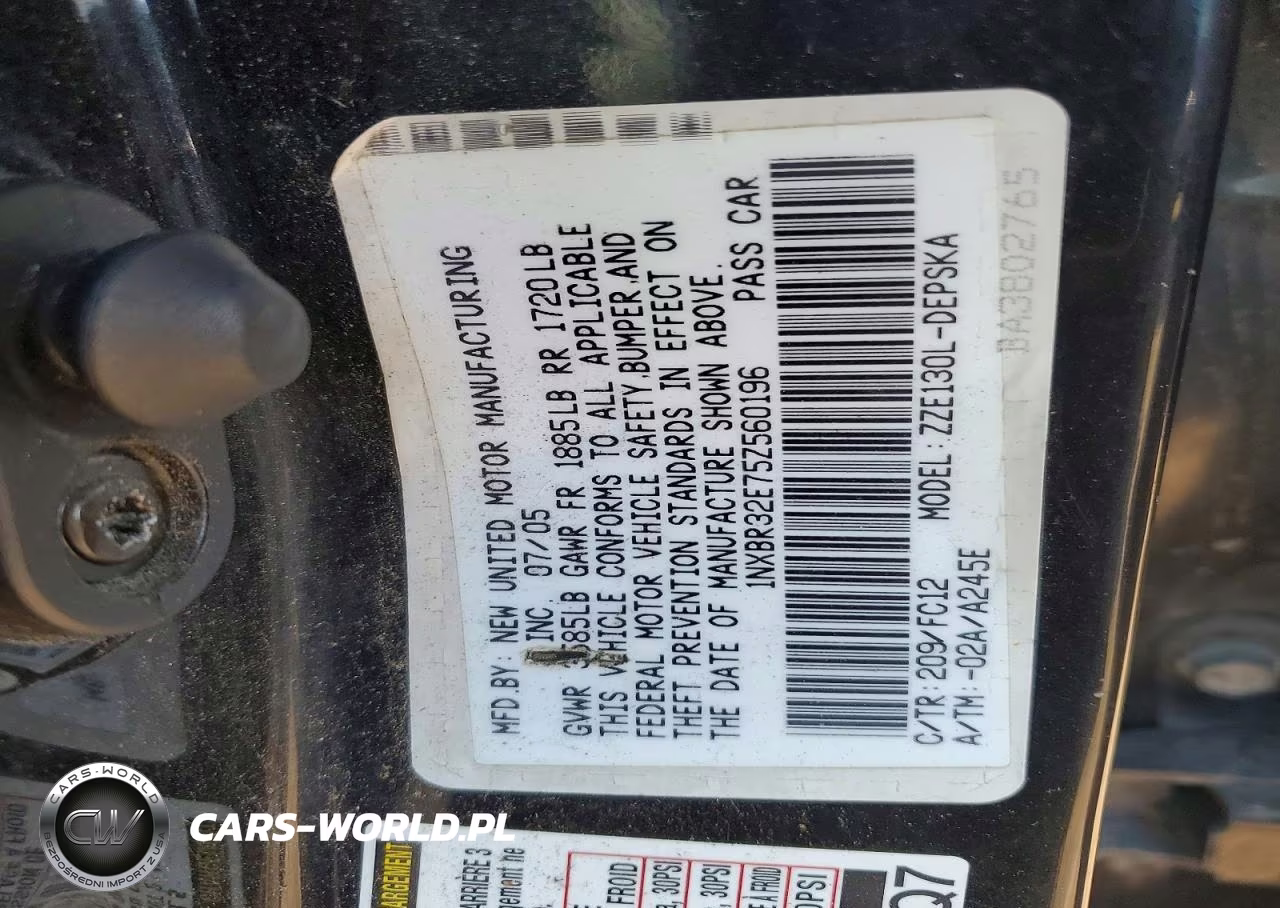 2005 Toyota Corolla S VIN:1NXBR32E75Z560196 - 12