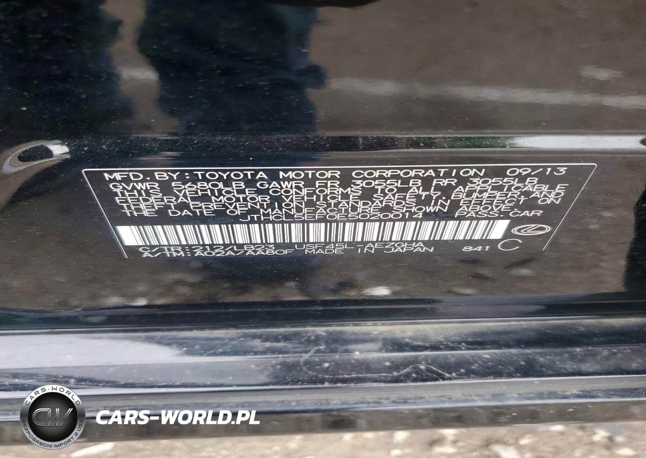 2014 Lexus Ls 460 VIN:JTHCL5EF0E5020014 - 12