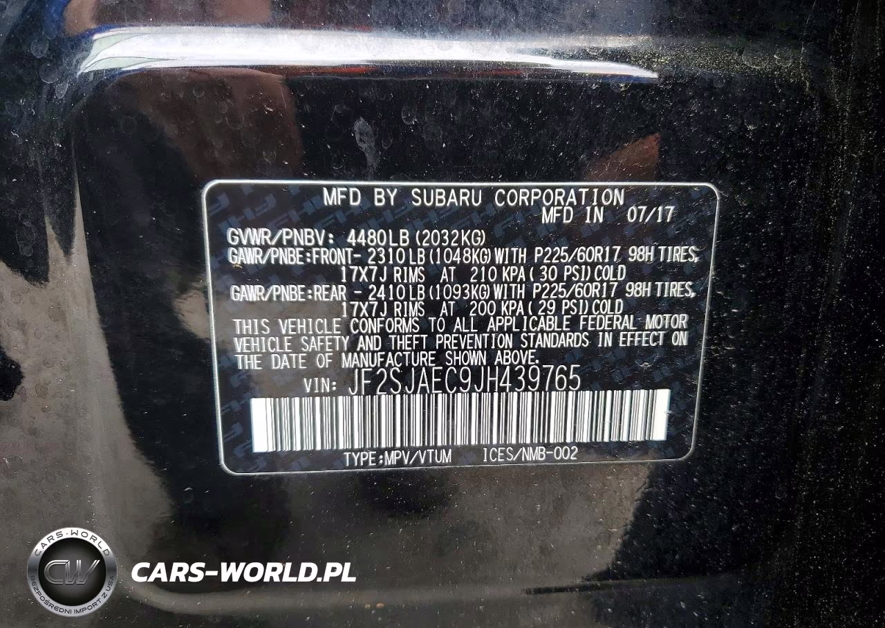 2018 Subaru Forester 2.5I Premium VIN:JF2SJAEC9JH439765 - 13