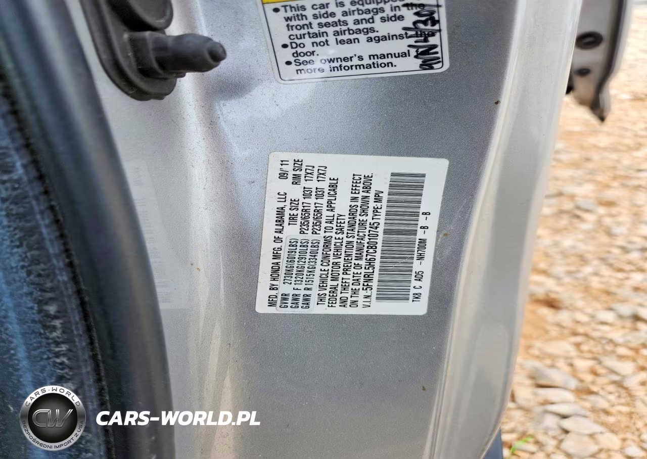 2012 Honda Odyssey Exl VIN:5FNRL5H67CB010745 - 13