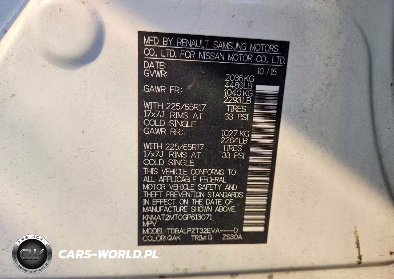 2016 Nissan Rogue S VIN:KNMAT2MT0GP613071 - 13