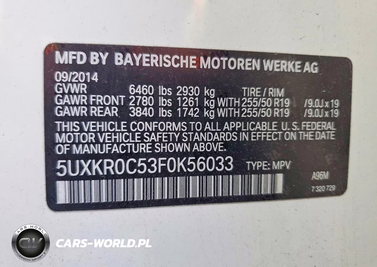 2015 BMW X5 xDrive35I VIN:5UXKR0C53F0K56033 - 14