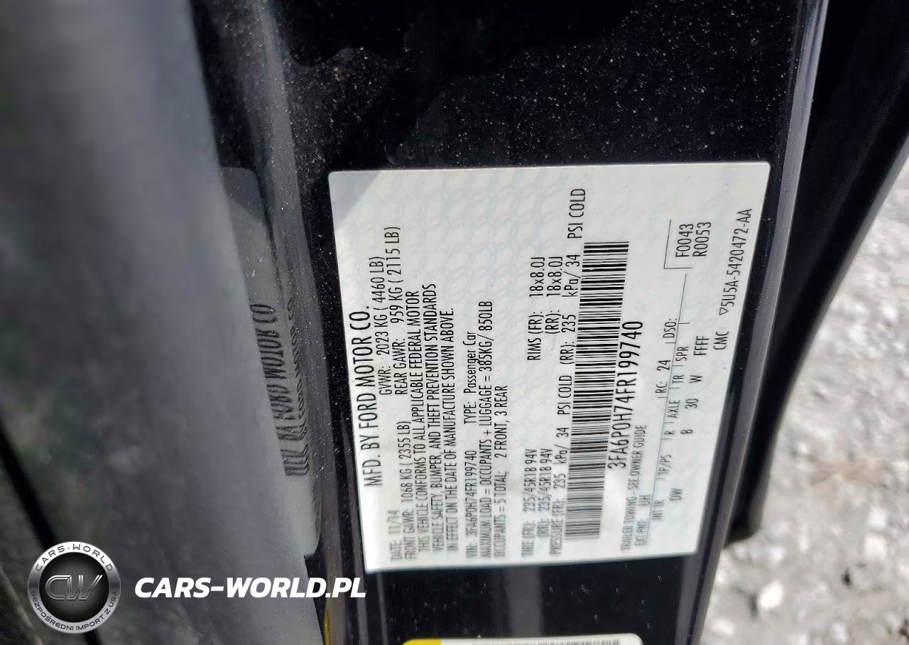 2015 Ford Fusion Se VIN:3FA6P0H74FR199740 - 12