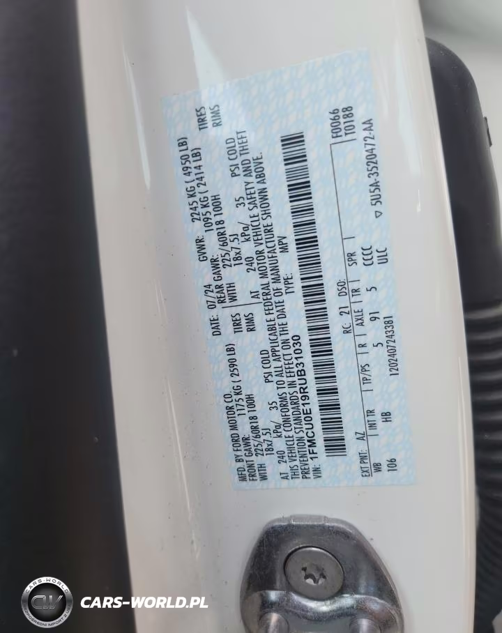 2024 Ford Escape VIN:1FMCU0E19RUB31030 - 13