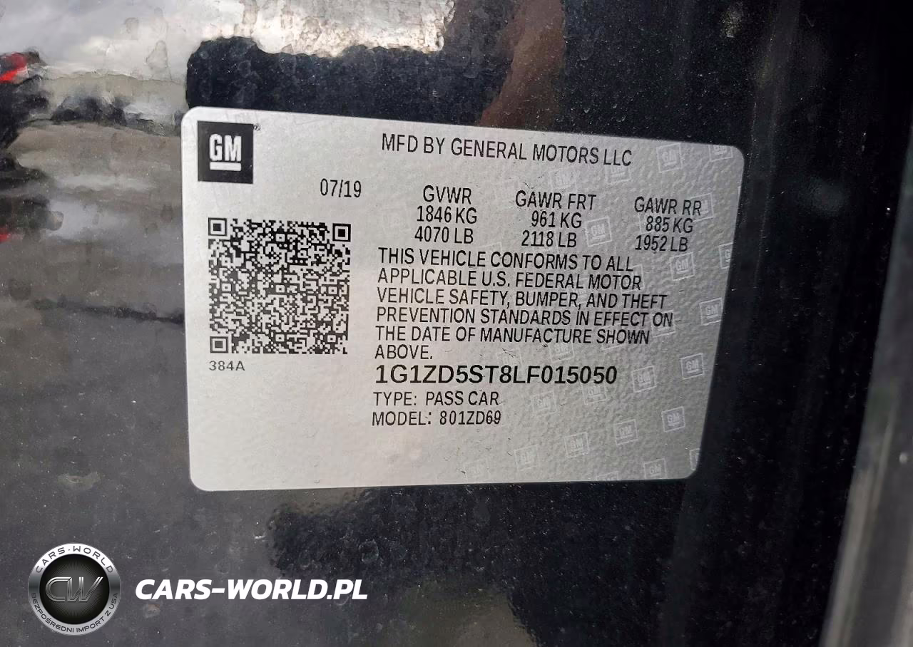 2020 Chevrolet Malibu Lt VIN:1G1ZD5ST8LF015050 - 13