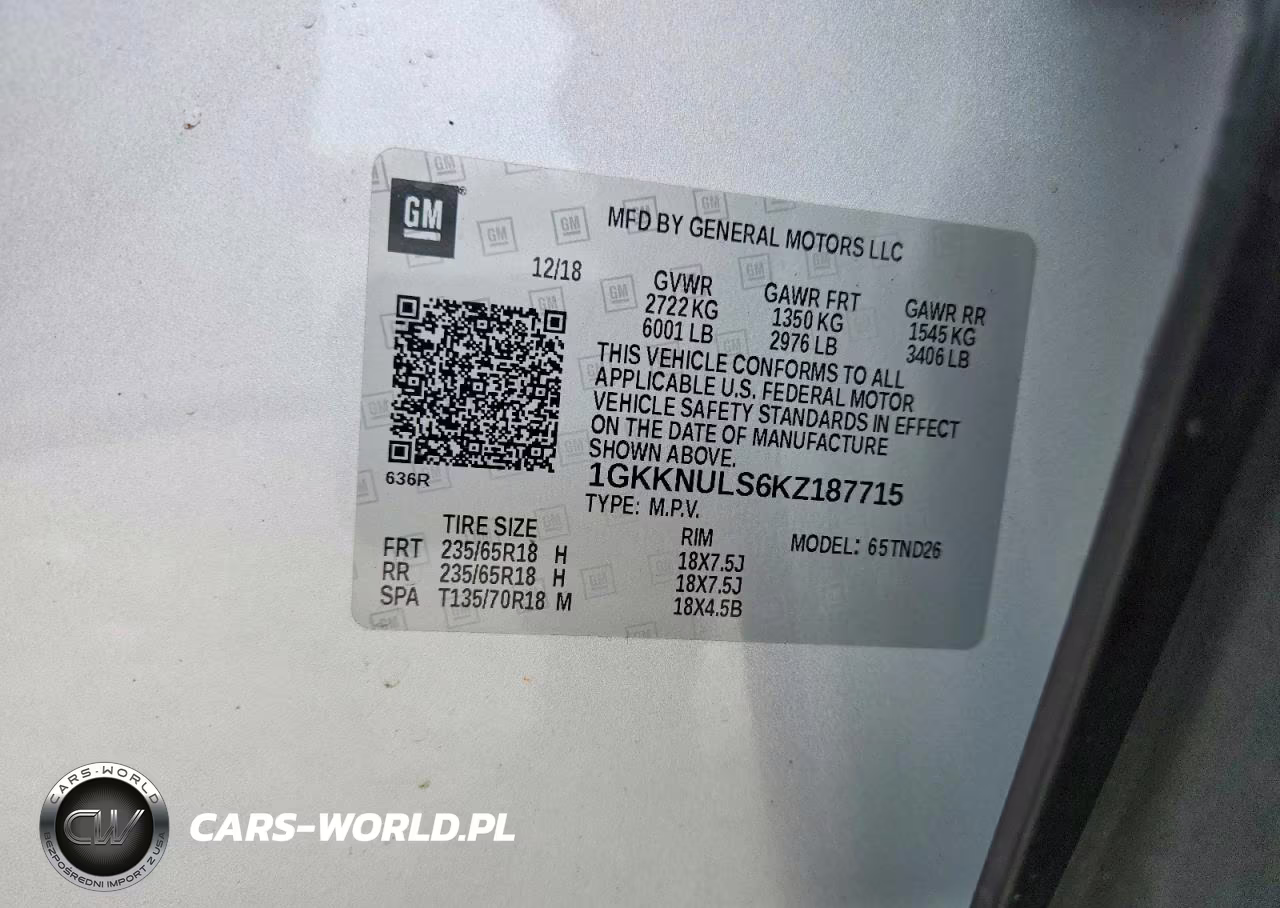 2019 GMC Acadia Slt-1 VIN:1GKKNULS6KZ187715 - 13