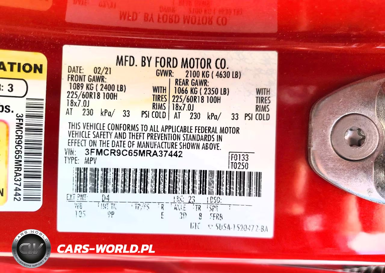 2021 Ford Bronco Sport Outer Banks VIN:3FMCR9C65MRA37442 - 13