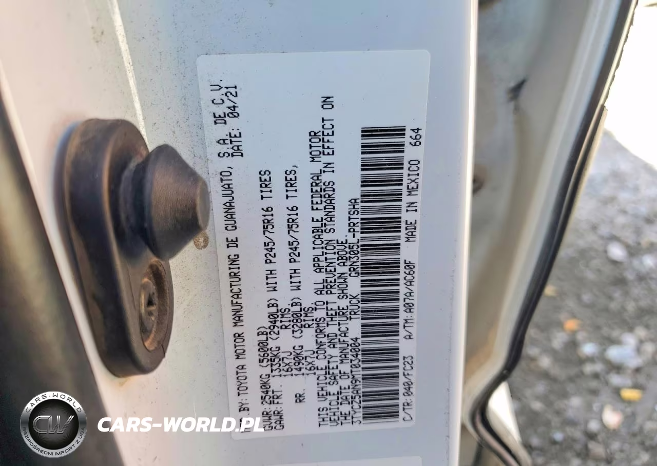 2021 Toyota Tacoma Sr5 V6 VIN:3TYCZ5AN9MT034004 - 12