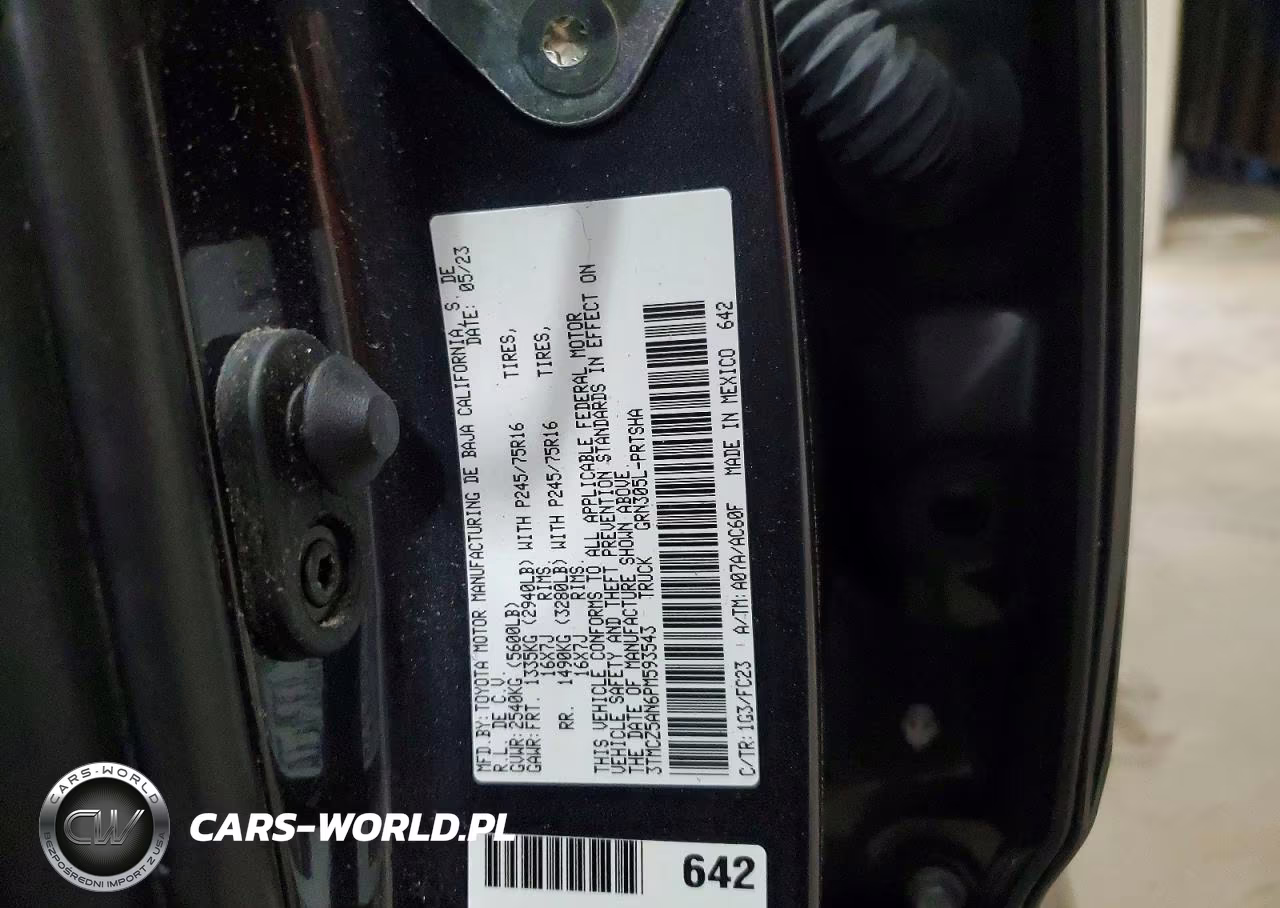 2023 Toyota Tacoma Sr5 V6 VIN:3TMCZ5AN6PM593543 - 12