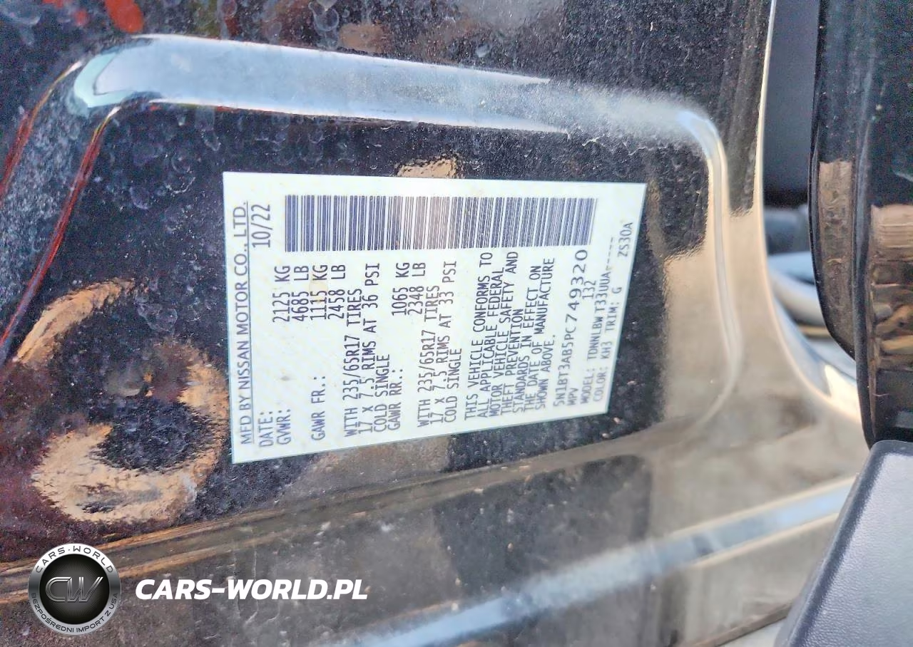 2023 Nissan Rogue S VIN:5N1BT3AB5PC749320 - 12