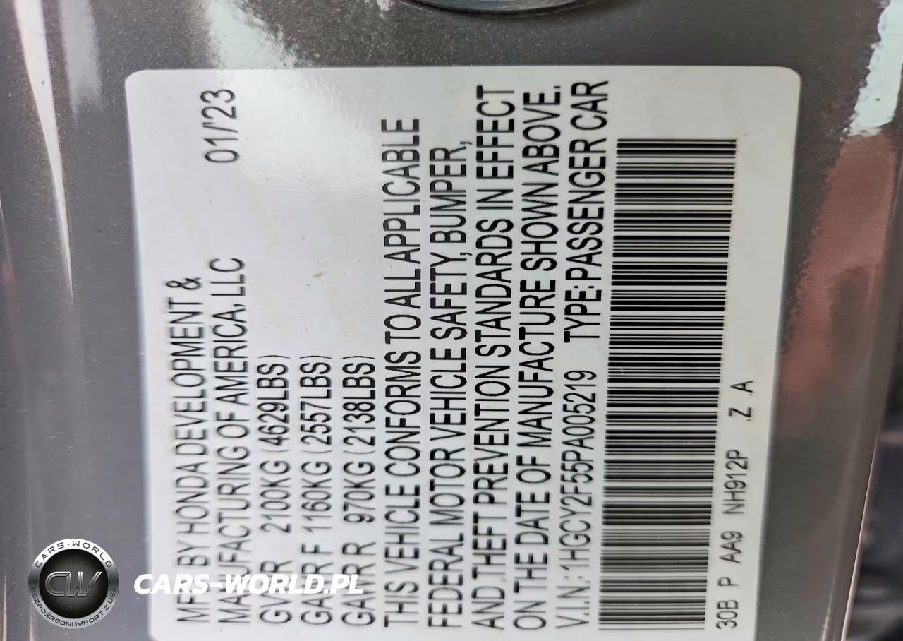 2023 Honda Accord Hybrid Sport VIN:1HGCY2F55PA005219 - 12