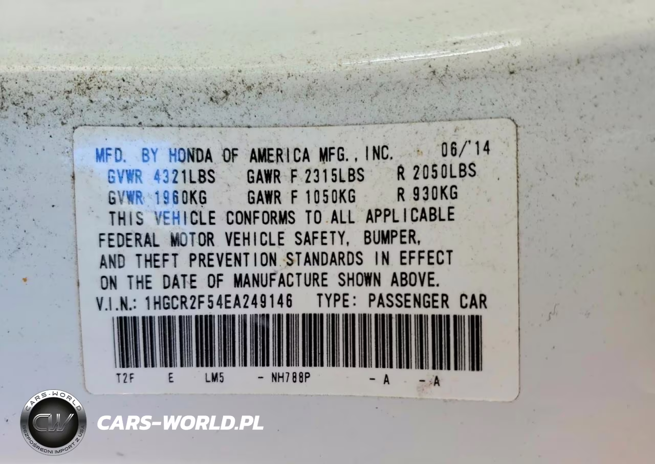 2014 Honda Accord Sport VIN:1HGCR2F54EA249146 - 13