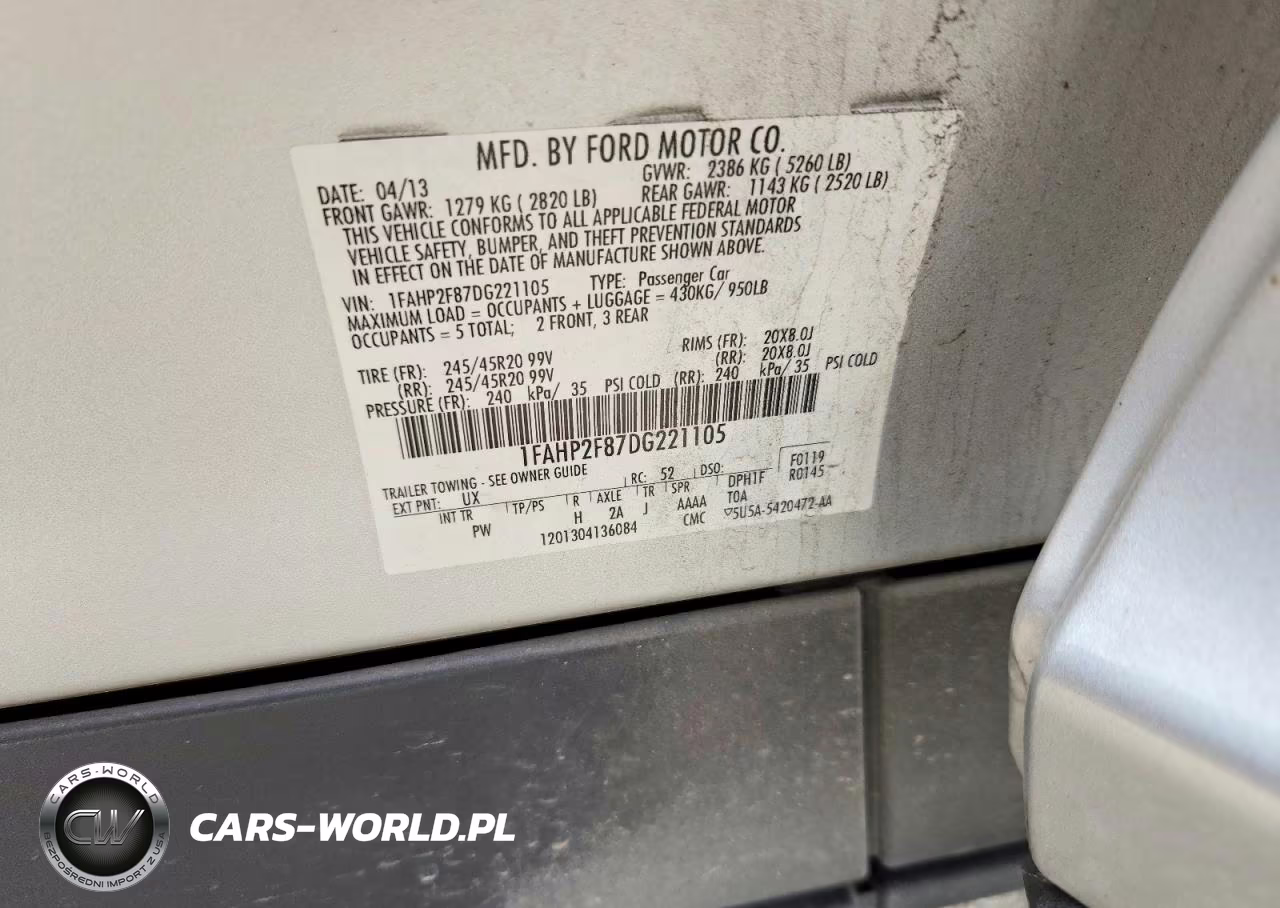 2013 Ford Taurus Limited VIN:1FAHP2F87DG221105 - 12