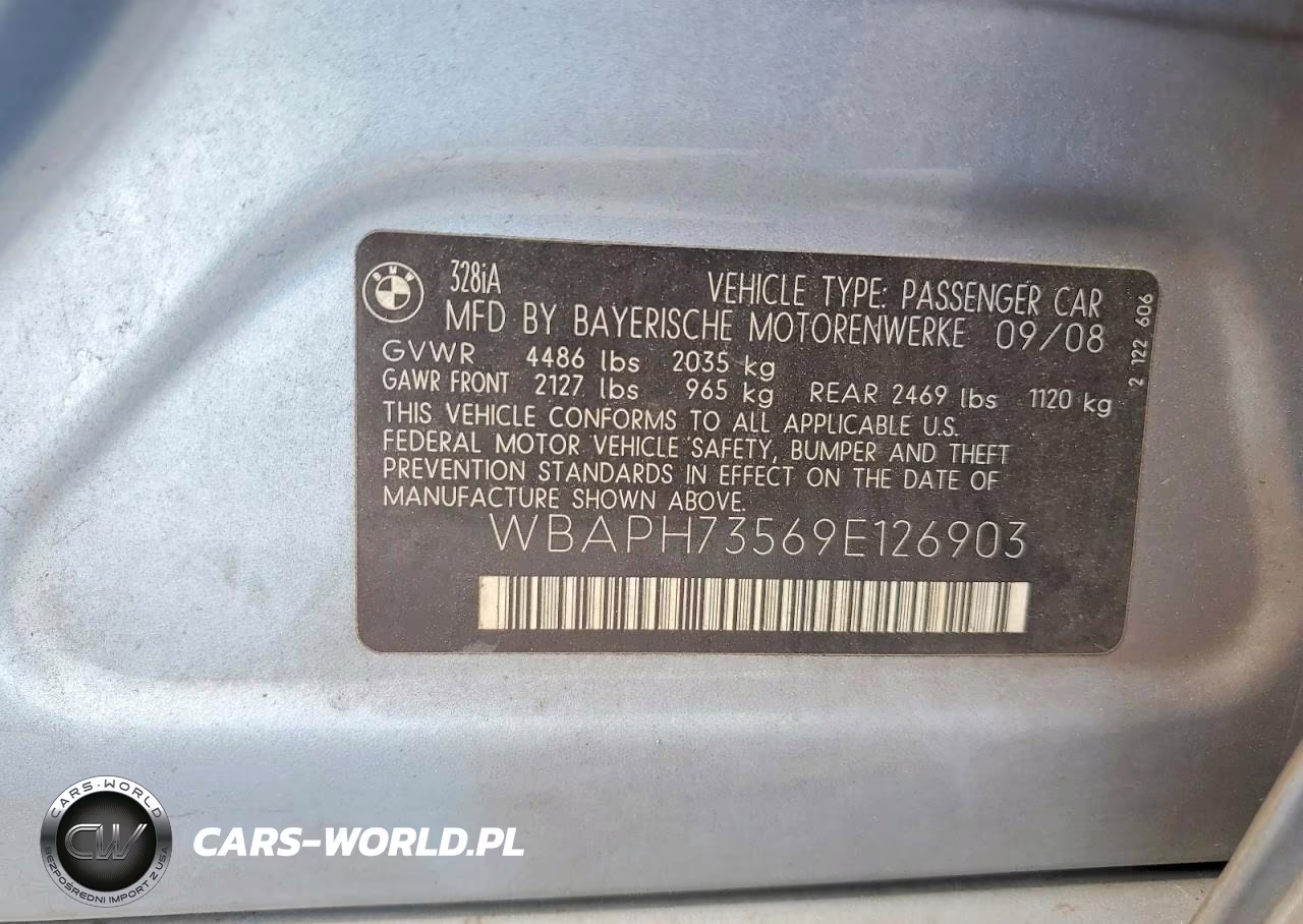 2009 BMW 328 I VIN:WBAPH73569E126903 - 12