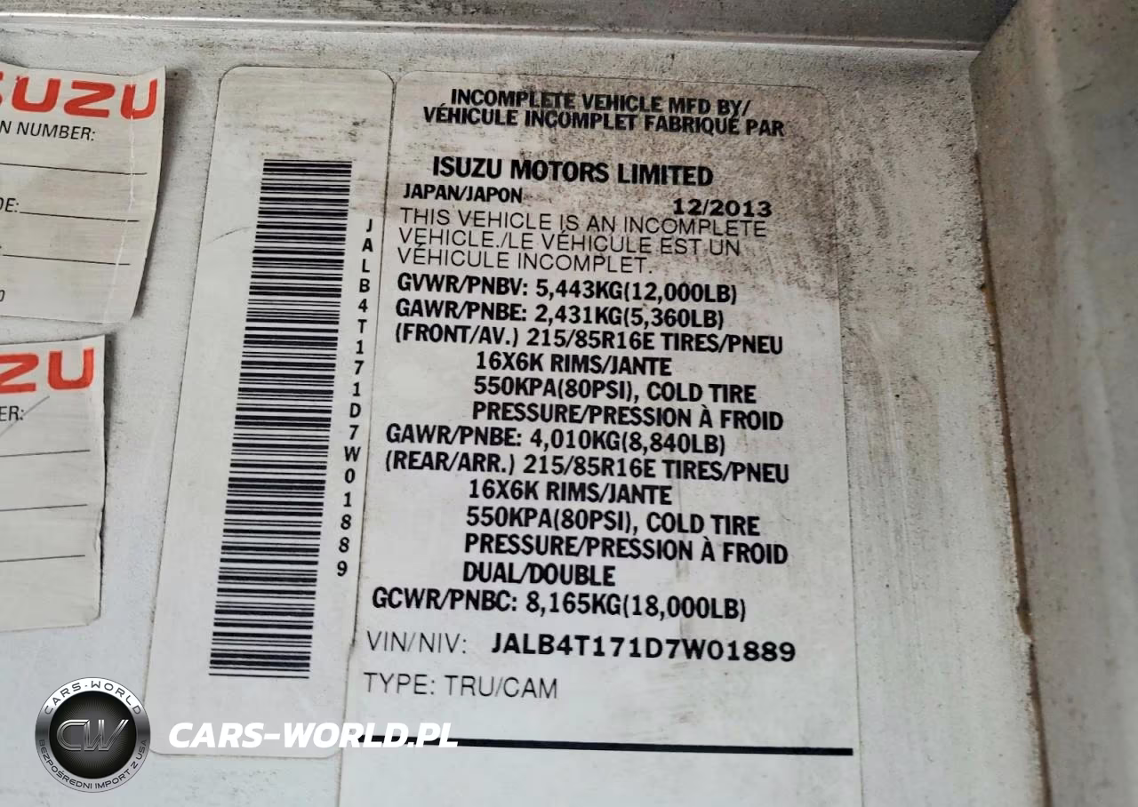 2013 Isuzu Npr VIN:JALB4T171D7W01889 - 13