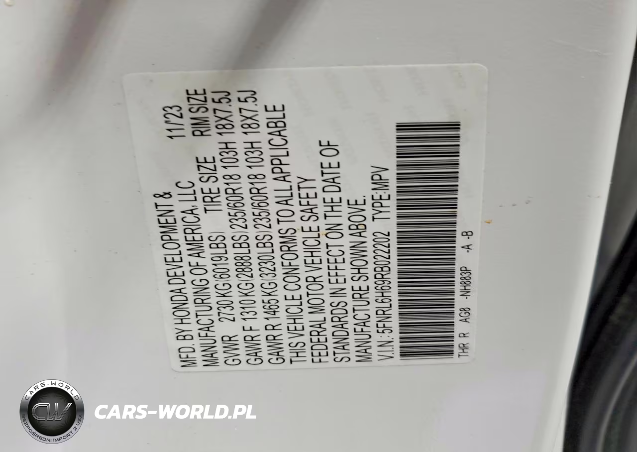 2024 Honda Odyssey Exl VIN:5FNRL6H69RB022202 - 13