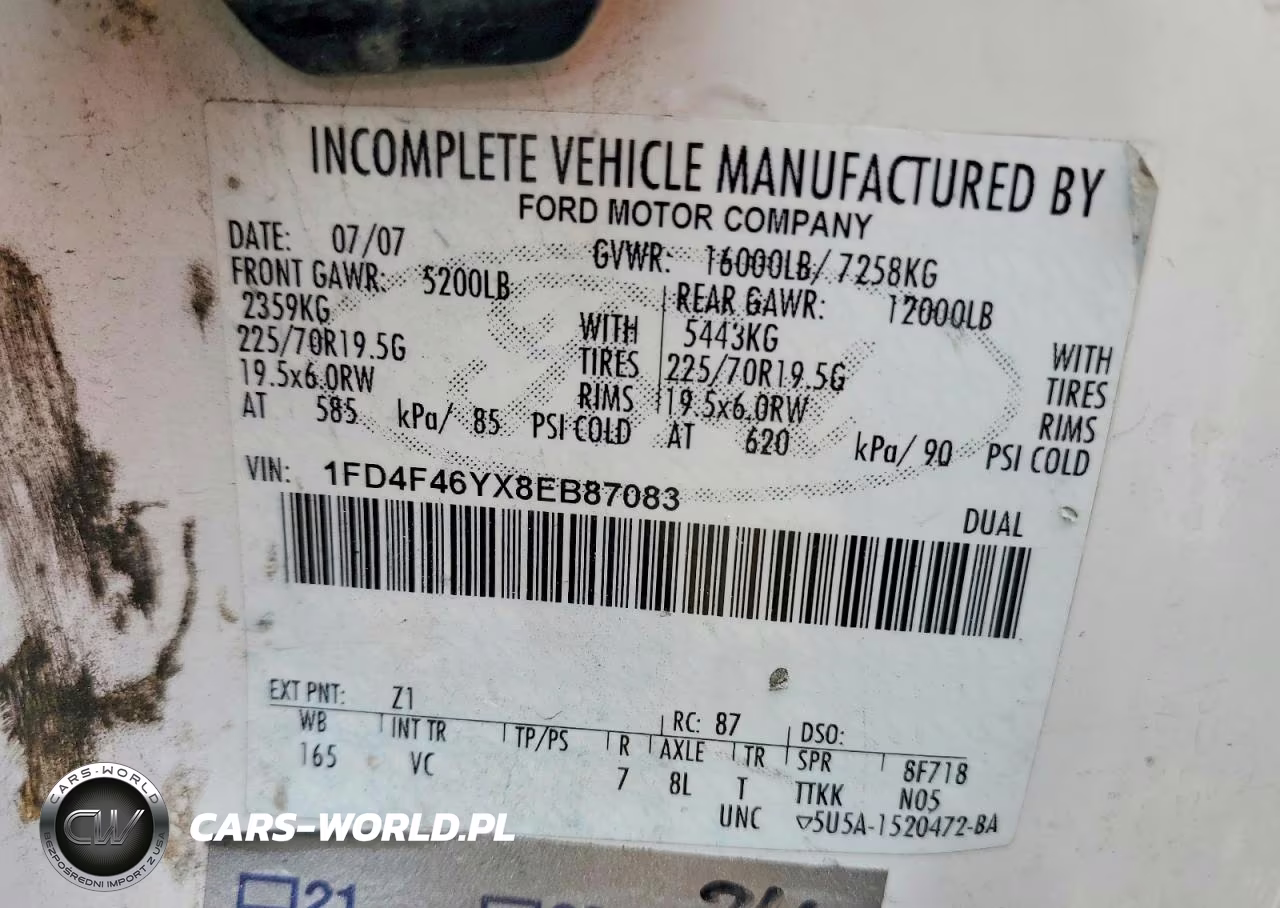 2008 Ford F450 Super Duty Bucket Truck VIN:1FD4F46YX8EB87083 - 13