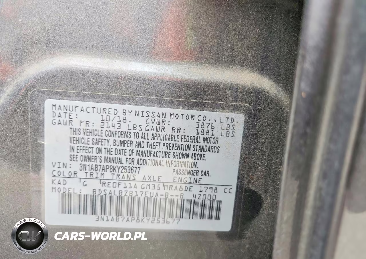 2019 Nissan Sentra S VIN:3N1AB7AP8KY253677 - 12