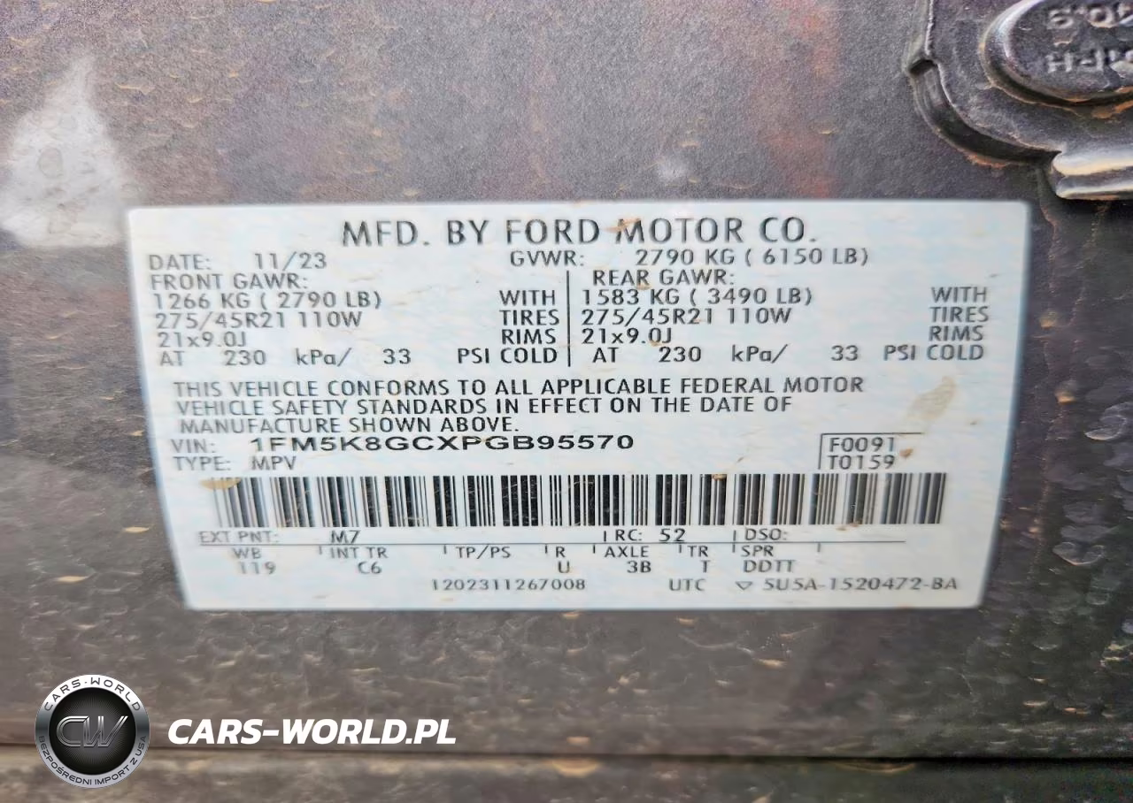 2023 Ford Explorer St VIN:1FM5K8GCXPGB95570 - 13