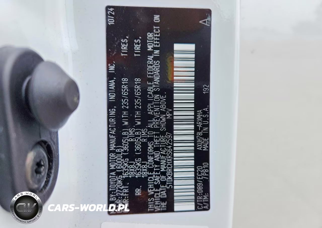 2024 Toyota Highlander Hybrid Xle Nightshade VIN:5TDKBRCHXRS642597 - 13