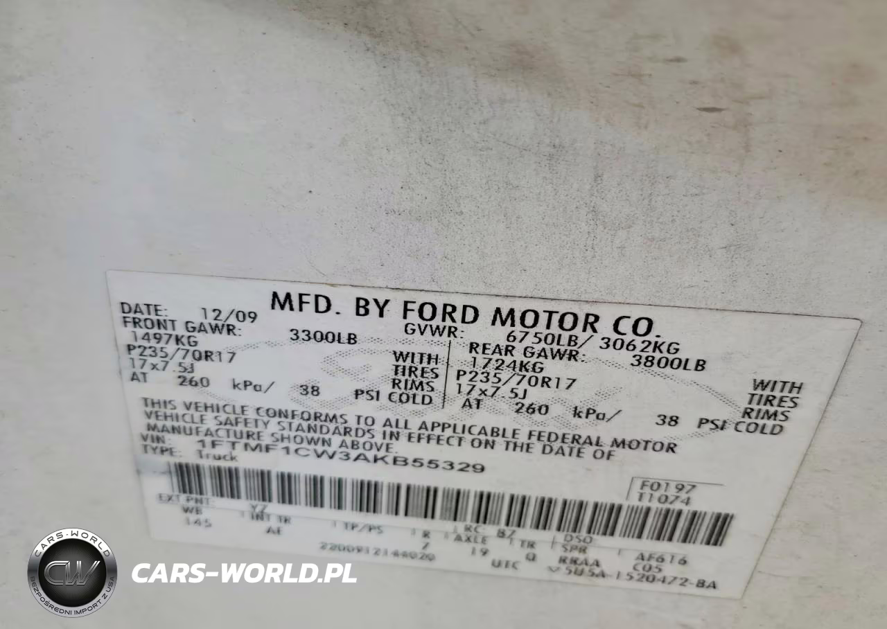 2010 Ford F150 VIN:1FTMF1CW3AKB55329 - 12