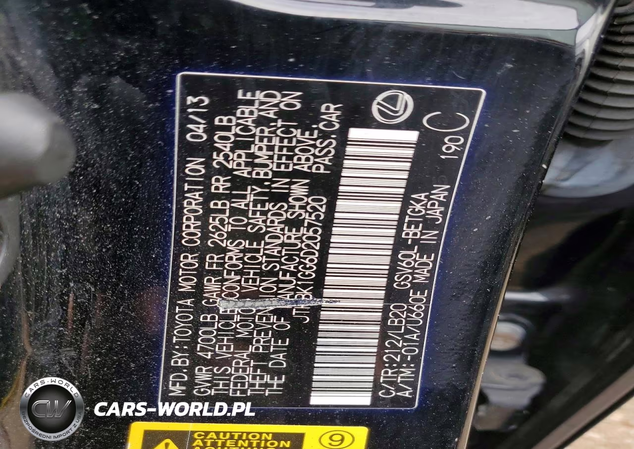 2013 Lexus Es 350 VIN:JTHBK1GG6D2057520 - 12