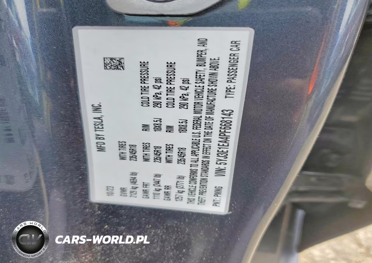 2023 Tesla Model 3 VIN:5YJ3E1EA4PF668143 - 12