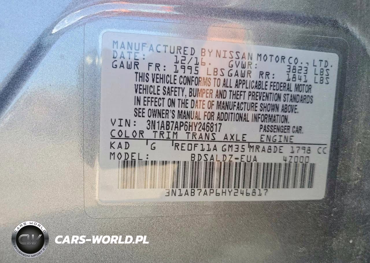 2017 Nissan Sentra Sv VIN:3N1AB7AP6HY246817 - 12