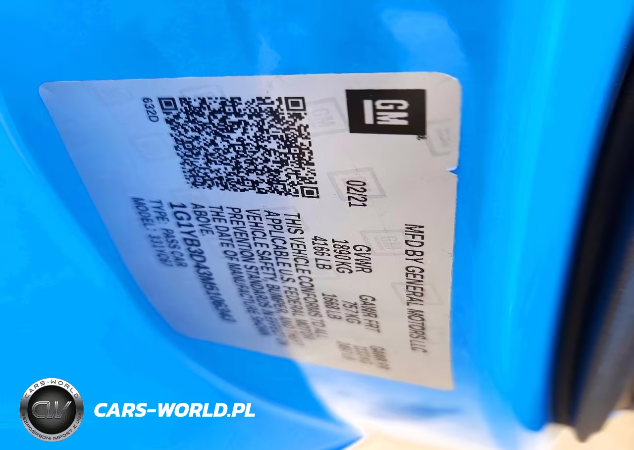 2021 Chevrolet Corvette Stingray 2Lt VIN:1G1YB3D43M5106343 - 12
