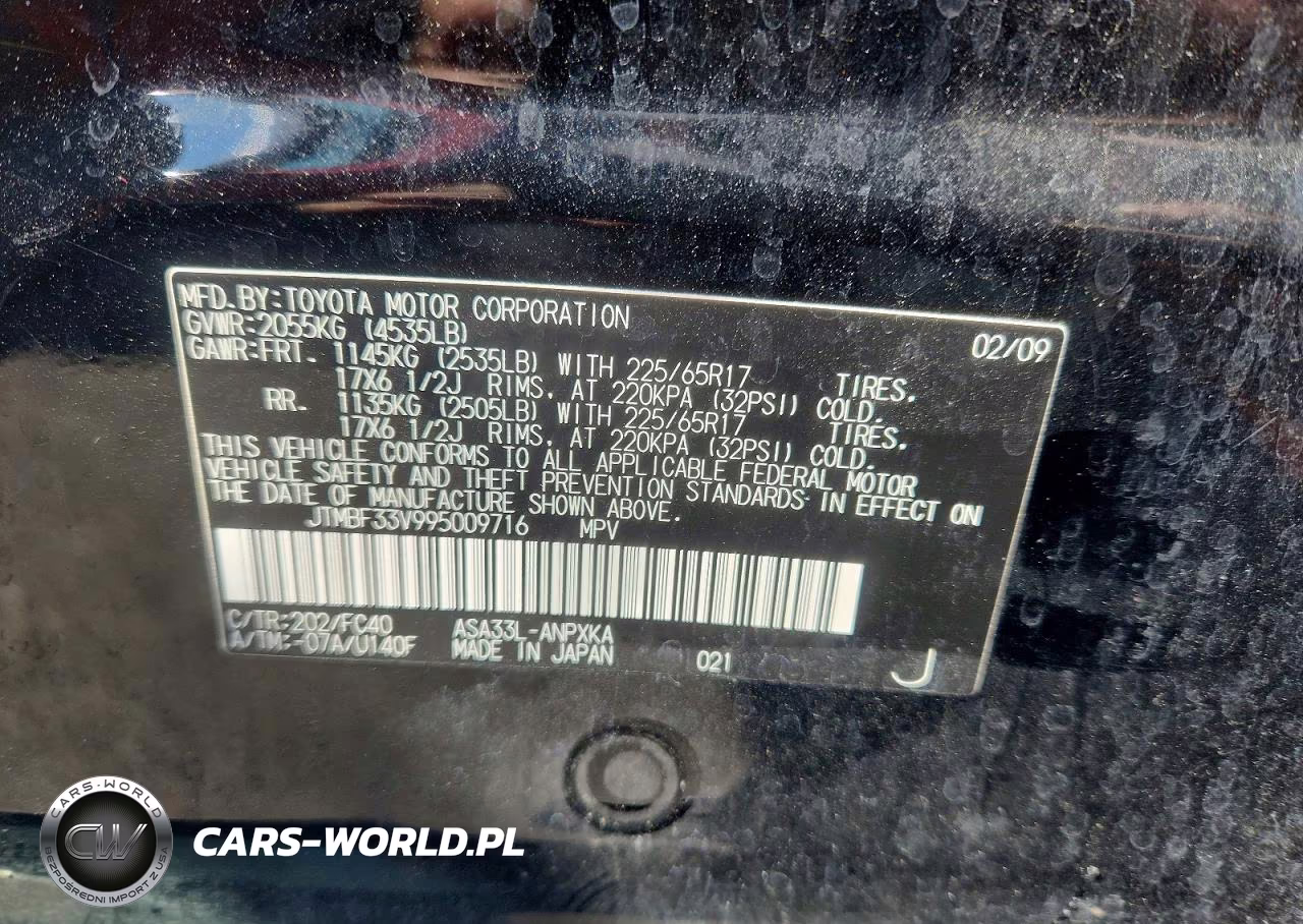 2009 Toyota Rav4 Base VIN:JTMBF33V995009716 - 13