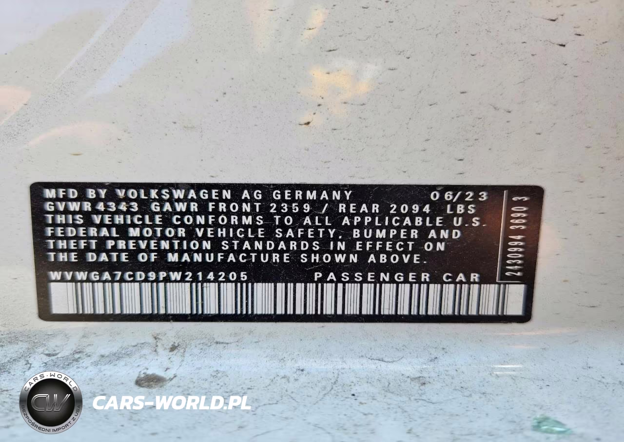 2023 Volkswagen Gti S VIN:WVWGA7CD9PW214205 - 12
