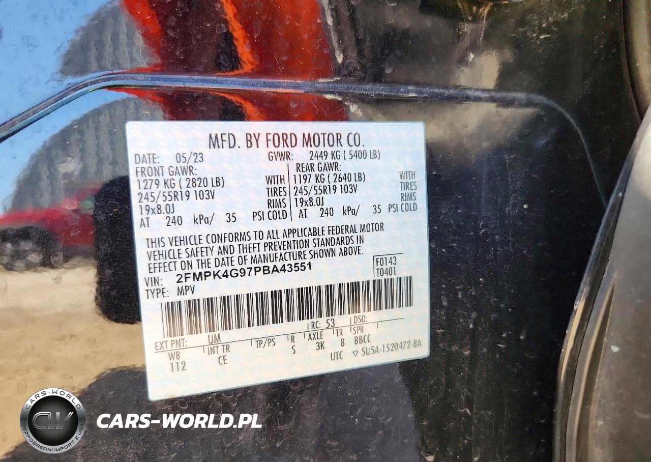 2023 Ford Edge Se VIN:2FMPK4G97PBA43551 - 12