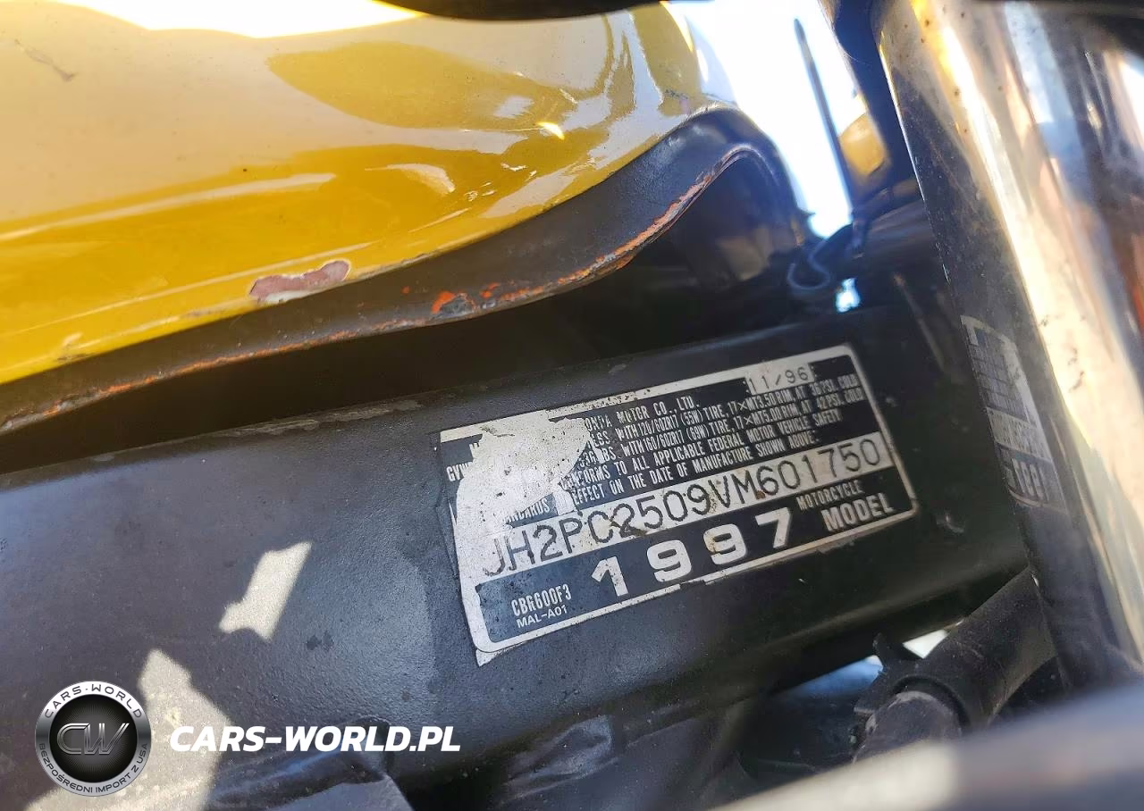 1997 Hond Cbr 600 F3 VIN:JH2PC2509VM601750 - 10
