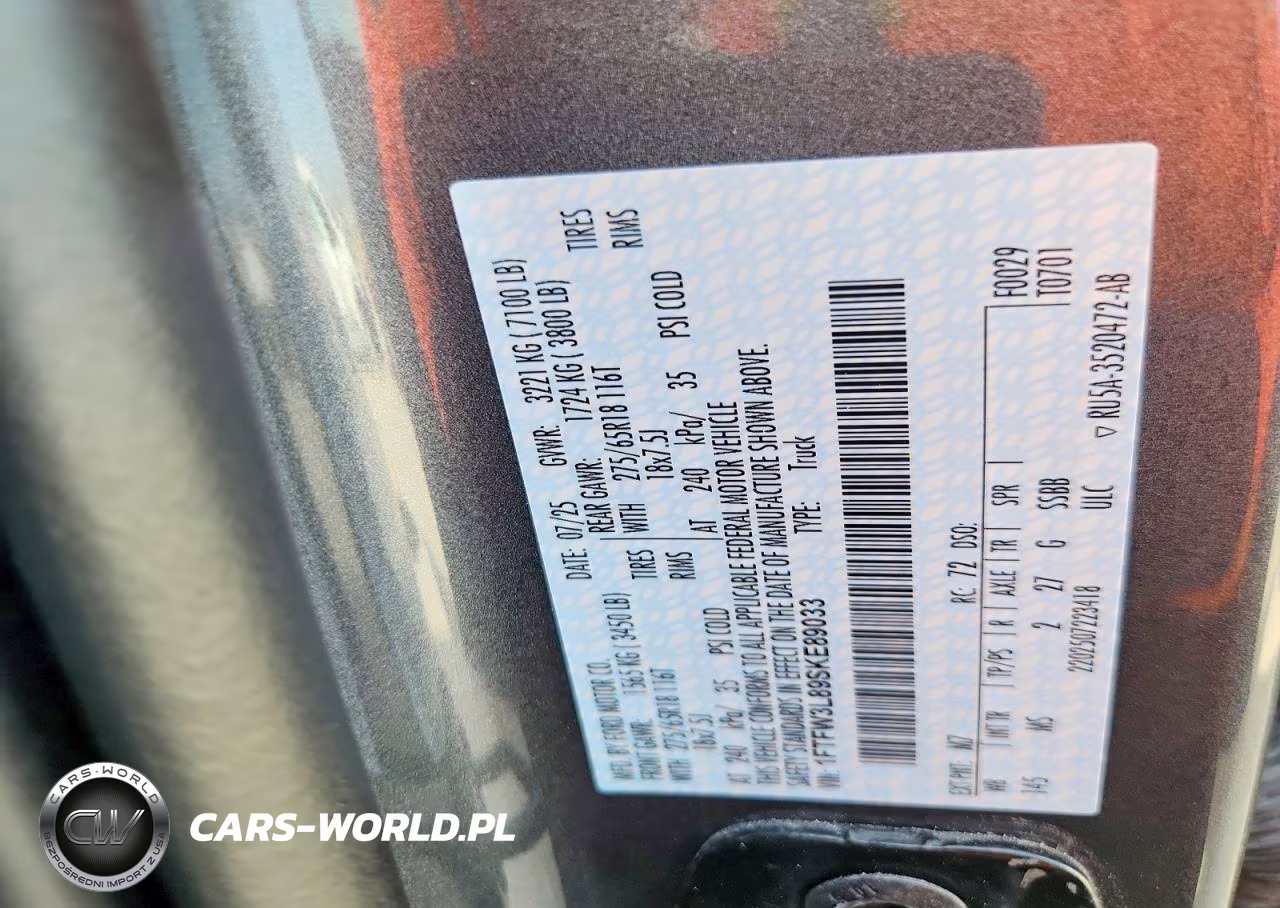 2025 Ford F150 Xlt VIN:1FTFW3L89SKE89033 - 12