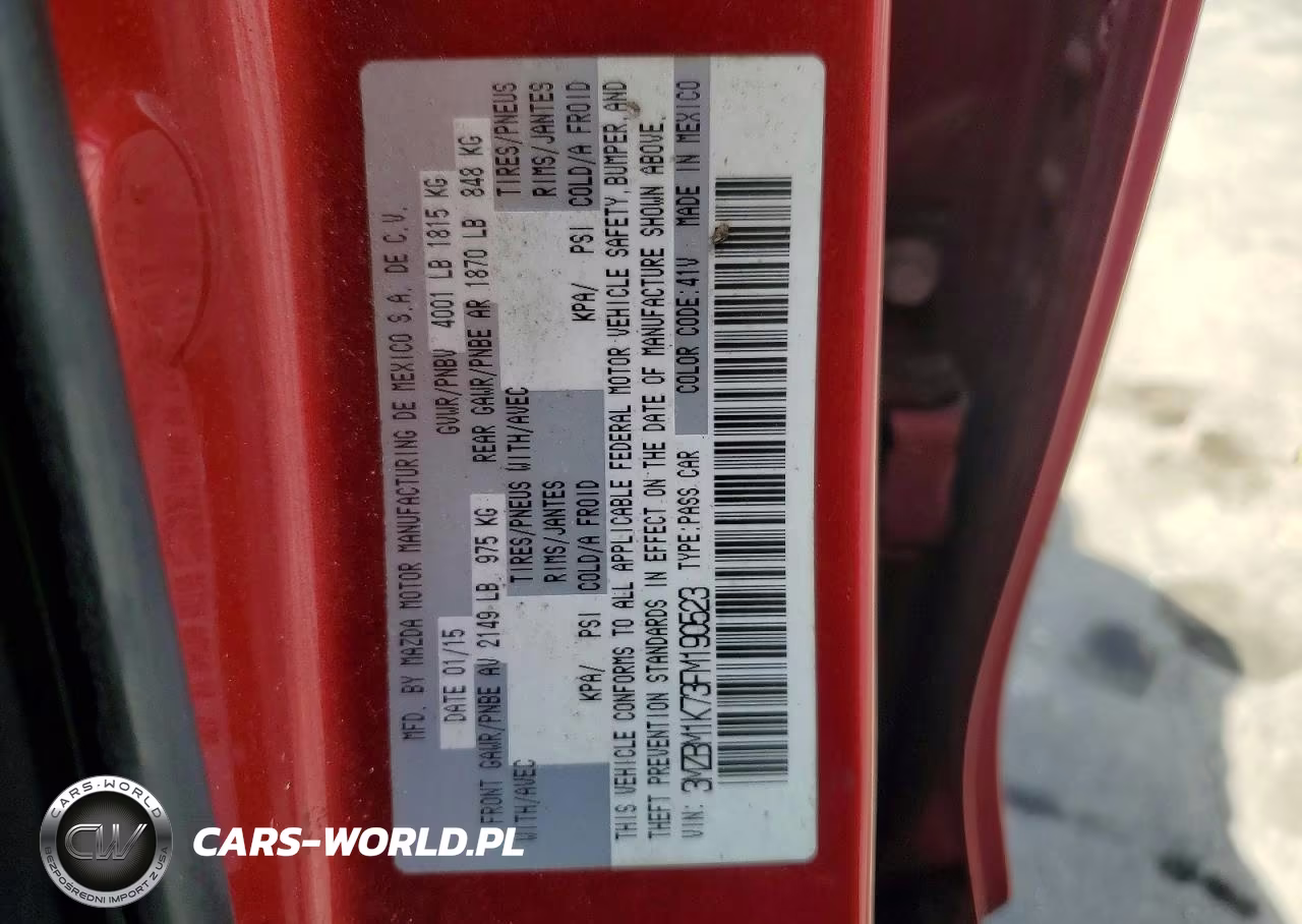 2015 Mazda 3 Sport VIN:3MZBM1K73FM190523 - 12
