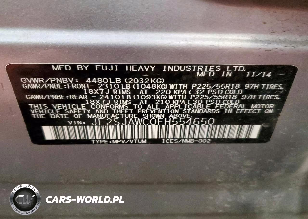 2015 Subaru Forester 2.5I Touring VIN:JF2SJAWC0FH554650 - 13