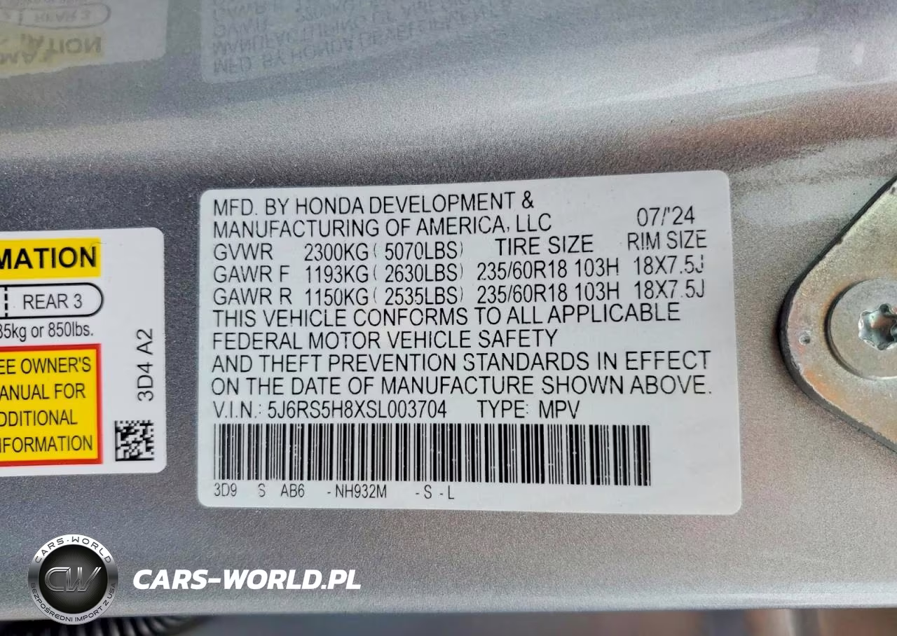 2025 Honda Cr-V Sport-L VIN:5J6RS5H8XSL003704 - 13