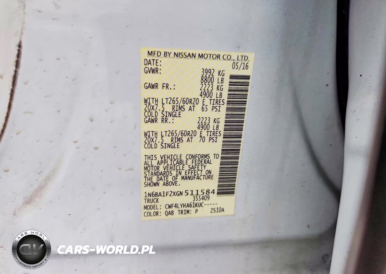 2016 Nissan Titan Xd Platinum Reserve VIN:1N6BA1F2XGN511584 - 12