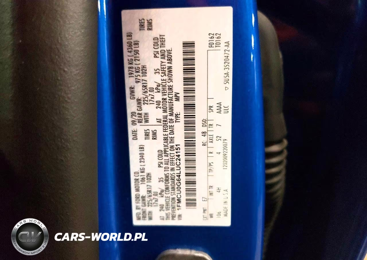 2020 Ford Escape Se VIN:1FMCU0G64LUC24151 - 12