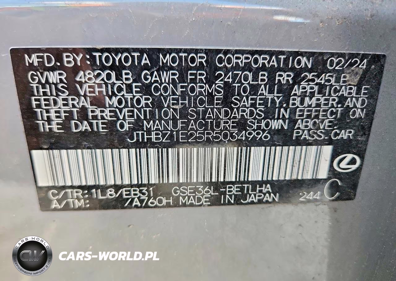 2024 Lexus Is 350 F Sport Design VIN:JTHBZ1E25R5034996 - 13
