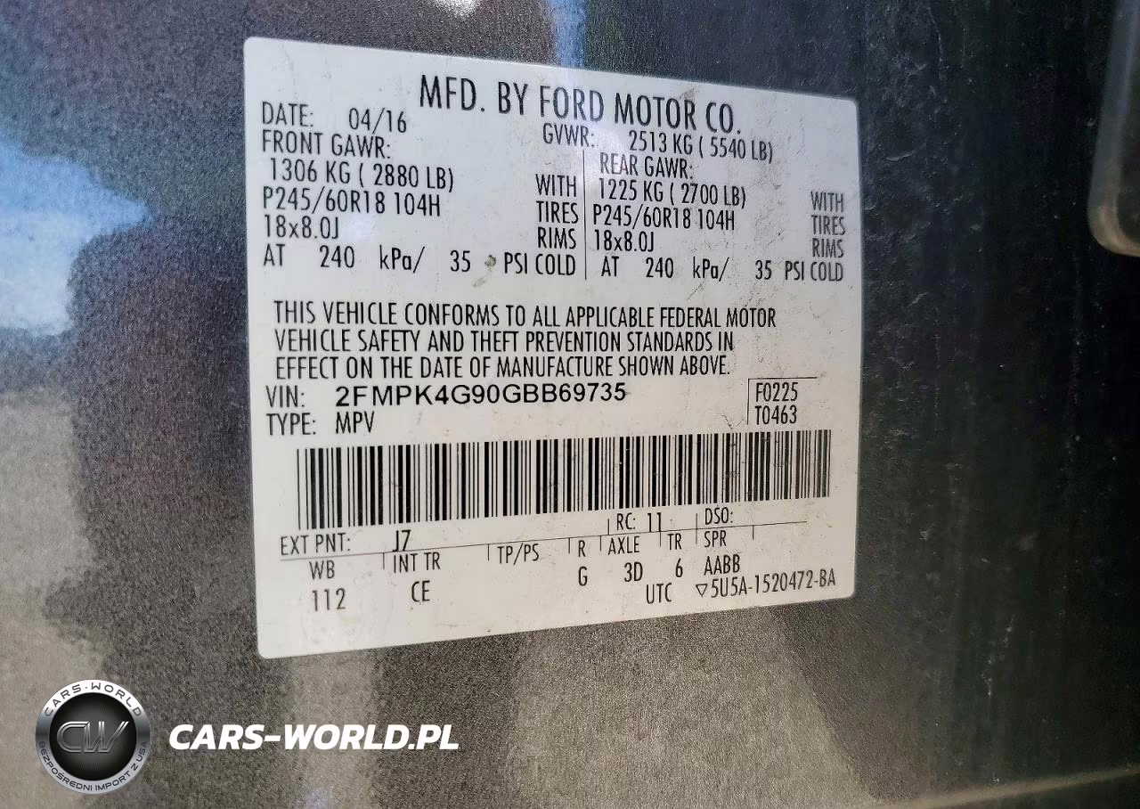 2016 Ford Edge Se VIN:2FMPK4G90GBB69735 - 13