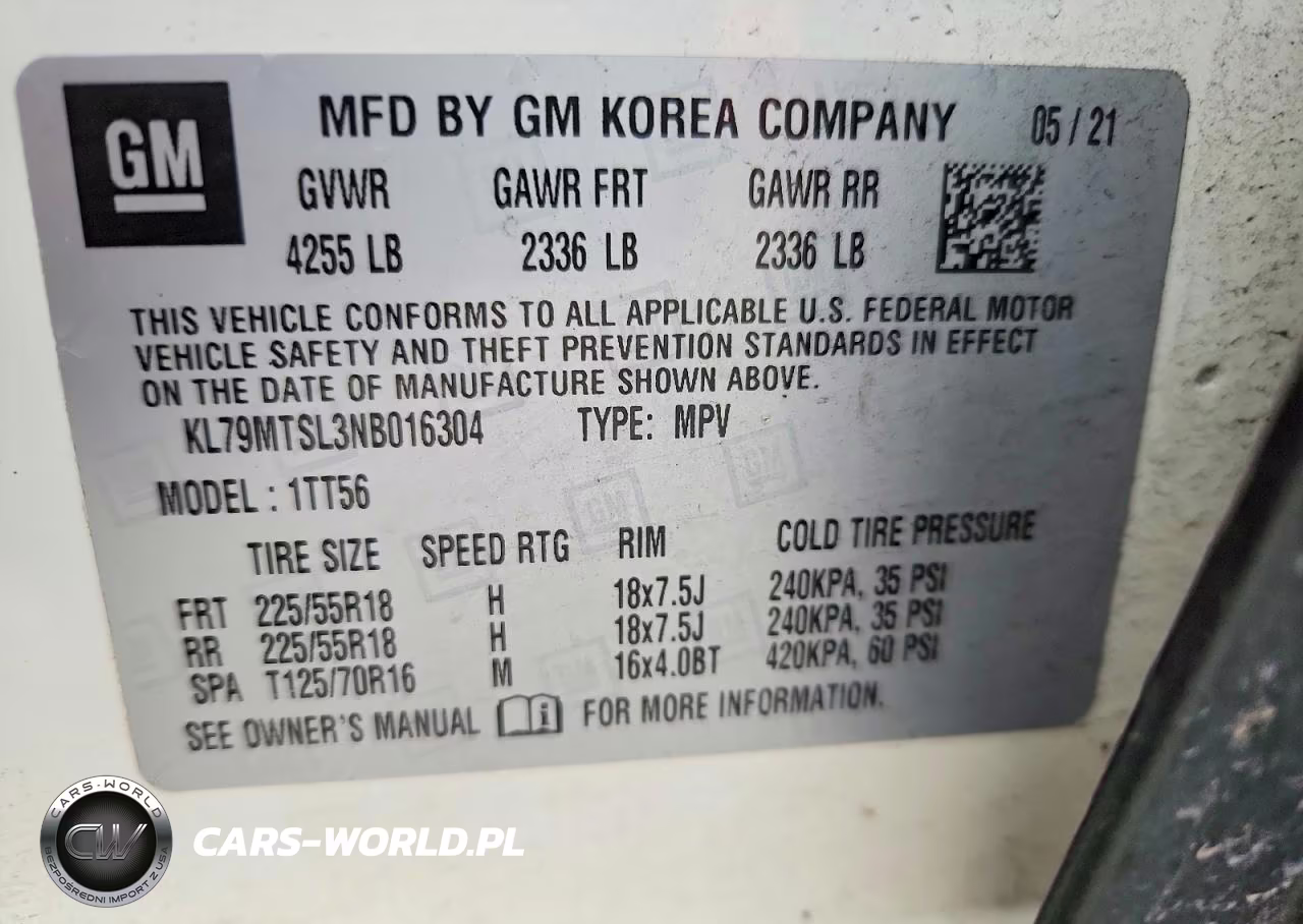 2022 Chevrolet Trailblazer Rs VIN:KL79MTSL3NB016304 - 12