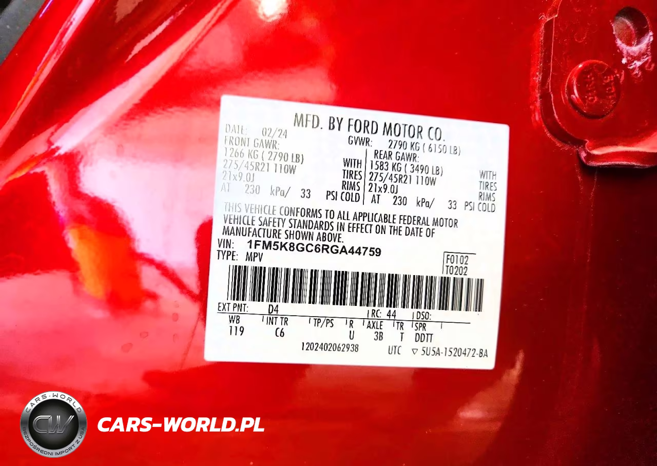 2024 Ford Explorer St VIN:1FM5K8GC6RGA44759 - 13