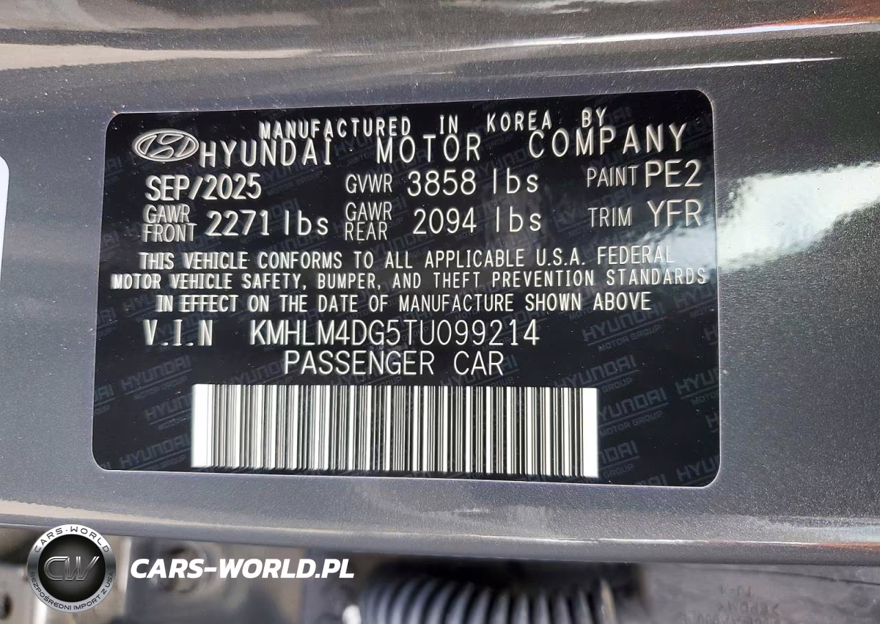 2026 Hyundai Elantra Sel Sport VIN:KMHLM4DG5TU099214 - 12