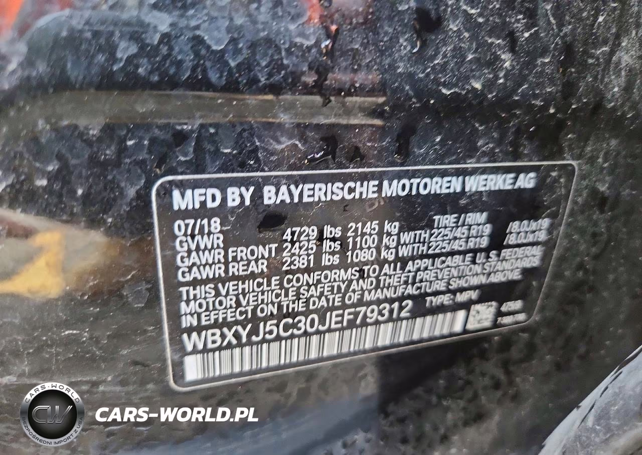2018 BMW X2 xDrive28I VIN:WBXYJ5C30JEF79312 - 13