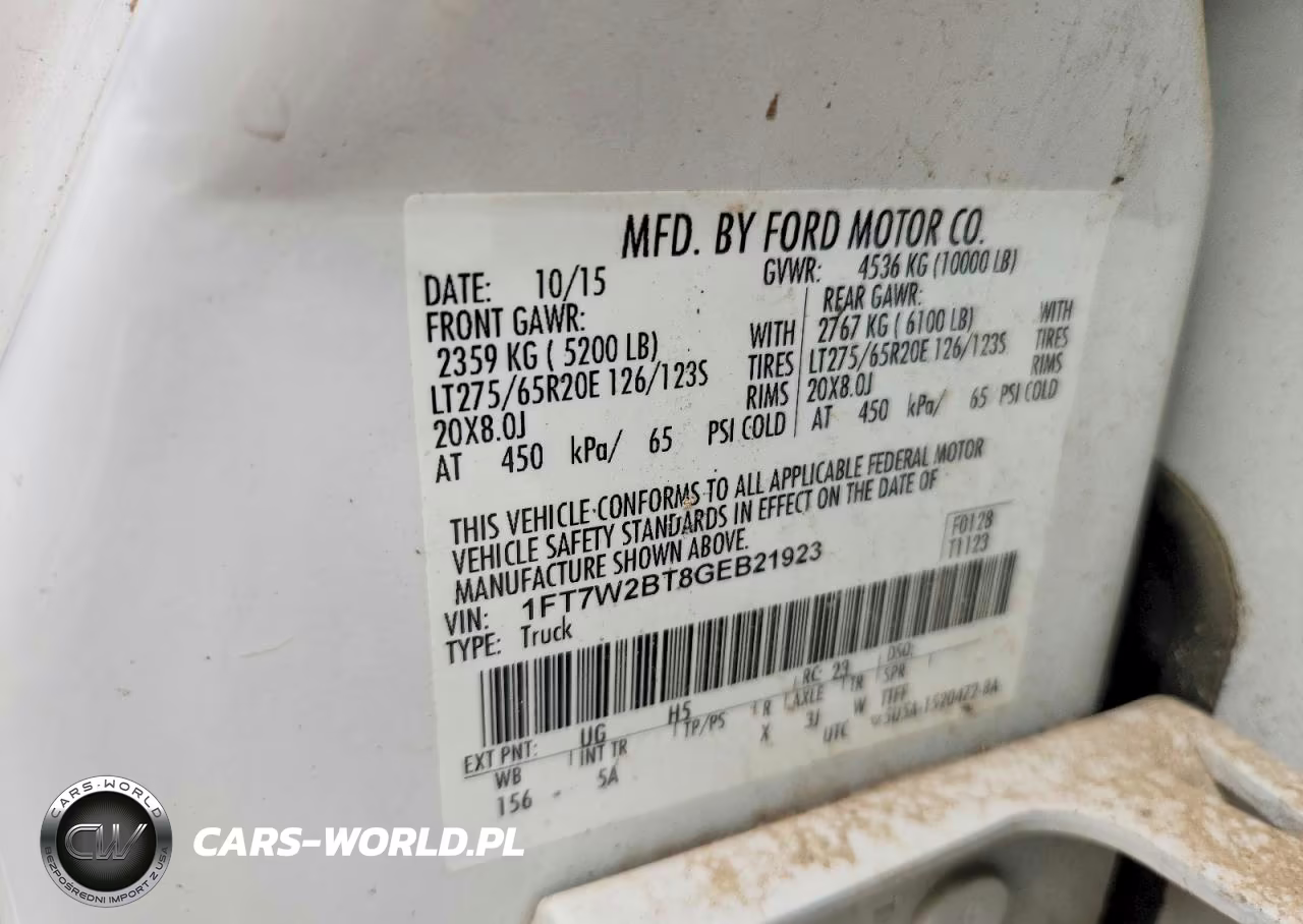 2016 Ford F250 Super Duty VIN:1FT7W2BT8GEB21923 - 13