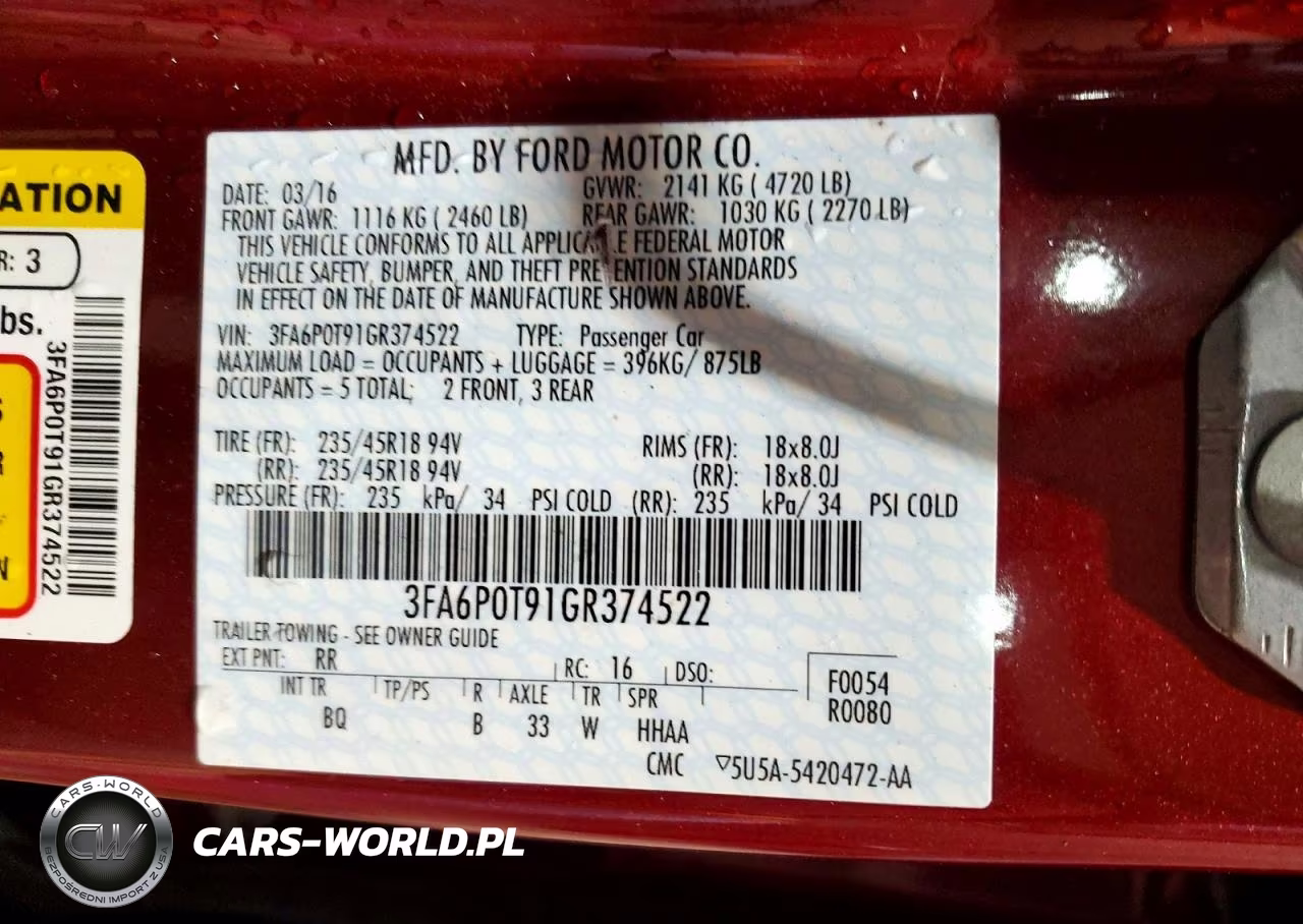 2016 Ford Fusion Se VIN:3FA6P0T91GR374522 - 13